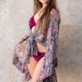 La veste d’interieur en soie La plage kimono