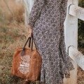 Grand sac cabas vintage en cuir Cabas cuir véritable