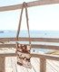 Pochette vintage en cuir « Sit back… » Cuir et daim cuir véritable