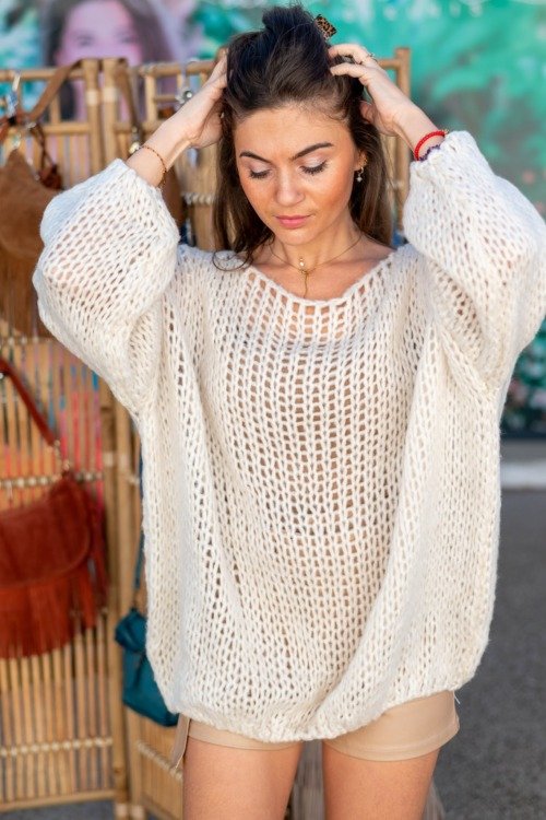 Pull douceur en maille oversize Les nouveautés pull