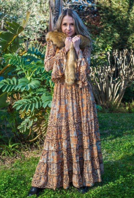 Robe longue bohème chic en soie Les nouveautés bohème chic