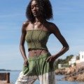 Crop top smocké Accessoire de plage crop top Crop top smocké Accessoire de plage crop top