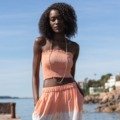 Crop top smocké Accessoire de plage crop top Crop top smocké Accessoire de plage crop top