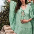Kaftan boho-style de couleur unie La plage blouse d'été Kaftan boho-style de couleur unie La plage blouse d'été
