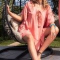 Kaftan boho-style de couleur unie La plage blouse d'été