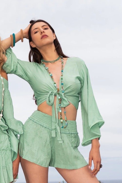 Cache coeur boho-style de couleur unie La plage boheme