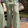 Pantalon léger coupe ample de couleur unie La plage boheme