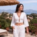 Cache coeur boho-style de couleur unie Marques boheme