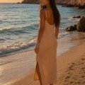 Robe déesse dos nu couleur camel La plage beachwear Robe déesse dos nu couleur camel La plage beachwear