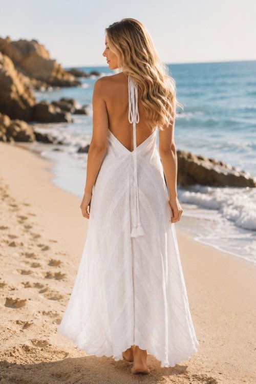 Longue robe dos nu 100% coton La Isla Bonita 100% viscose Longue robe dos nu 100% coton La Isla Bonita 100% viscose