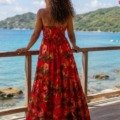Robe longue bohème-chic bustier (grande taille) Les nouveautés grande taille Robe longue bohème-chic bustier (grande taille) Les nouveautés grande taille