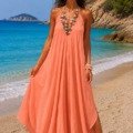 Robe longue bohème chic au dos nageur Marques robe bohème