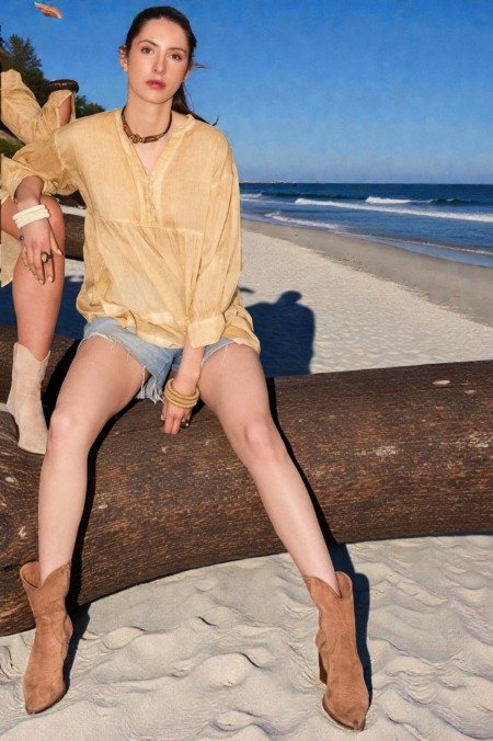 Blouse légère en coton de couleur Les nouveautés 100% coton