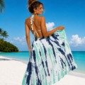 Robe dos nu tie and dye bleu et blanc La plage bohème chic