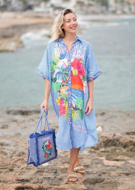 Chemise longue en coton FLORIDA La Isla Bonita 100% coton