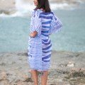 Kaftan poisson 100% voile de coton pour la plage La Isla Bonita boheme