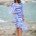 Kaftan poisson 100% voile de coton pour la plage
