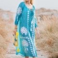 Longue robe de plage en voile de coton La Isla Bonita boheme