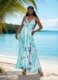 Robe longue d&rsquo;été couleur aqua La Isla Bonita bohème chic