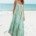 Robe longue d'été couleur aqua