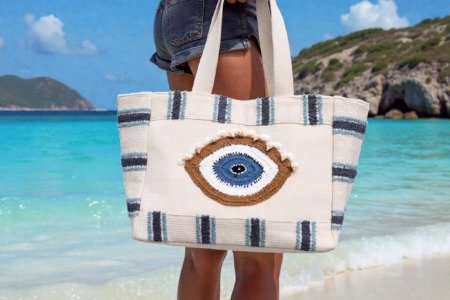 Grand sac cabas en toile KARMA Cabas boheme