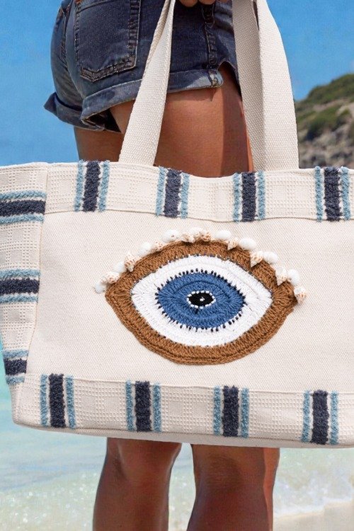 Grand sac cabas en toile KARMA Cabas boheme