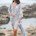 Robe tunique poisson 100% voile de coton pour la plage