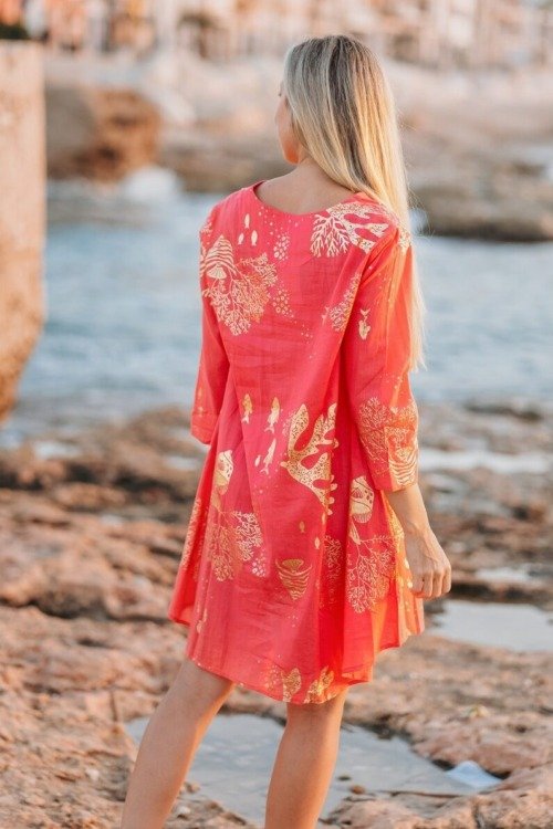Robe de plage 100% coton pour la plage La Isla Bonita 100% coton