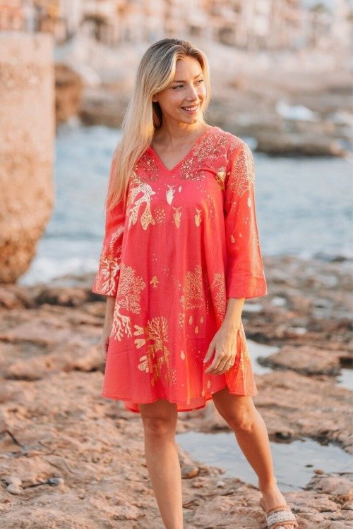 Robe de plage 100% coton pour la plage La Isla Bonita 100% coton