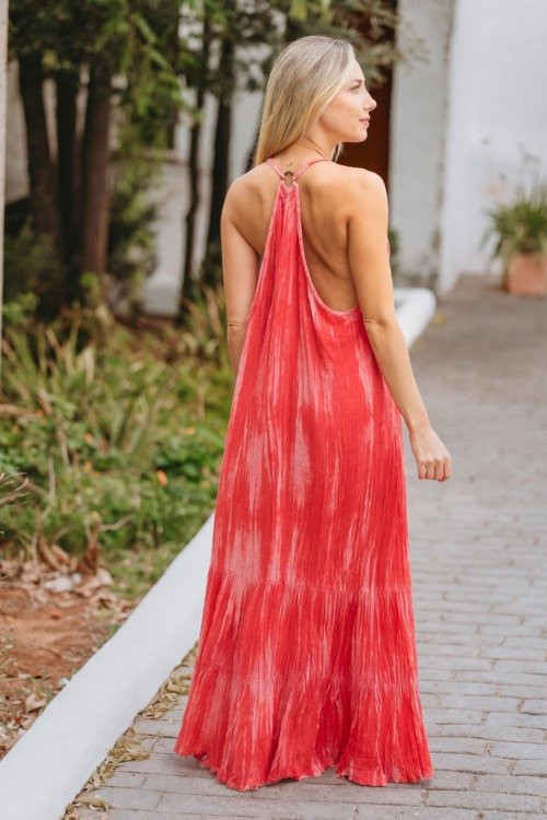 Robe d&rsquo;été dos nageur rouge « stoned » La Isla Bonita bohème chic