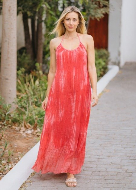 Robe d&rsquo;été dos nageur rouge « stoned » La Isla Bonita bohème chic