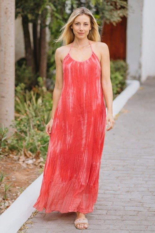 Robe d&rsquo;été dos nageur rouge « stoned » La Isla Bonita bohème chic