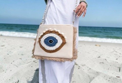 Grande pochette en toile KARMA Les nouveautés boheme