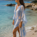 Robe tunique poisson 100% voile de coton pour la plage La Isla Bonita boheme Robe tunique poisson 100% voile de coton pour la plage La Isla Bonita boheme