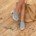 Mules à talon plate forme en jean
