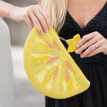 Pochette demi-citron pour l&rsquo;été La Isla Bonita 100% coton