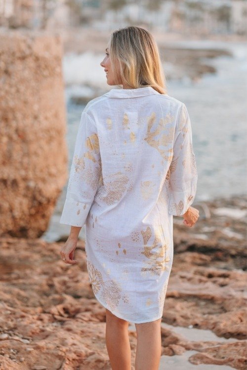 Robe chemise 100% coton pour la plage La Isla Bonita 100% coton