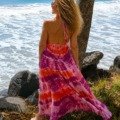 Robe dos nu tie and dye petits sequins La plage bohème chic Robe dos nu tie and dye petits sequins La plage bohème chic