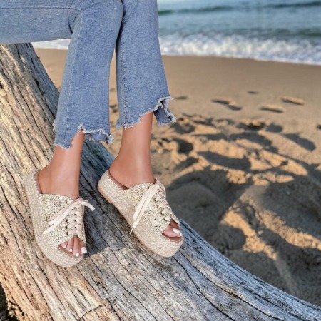 Espadrille à plate forme ultra girly Les chaussures à plateforme