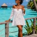 Tunique bohème en dentelle ajourée La plage bohème chic