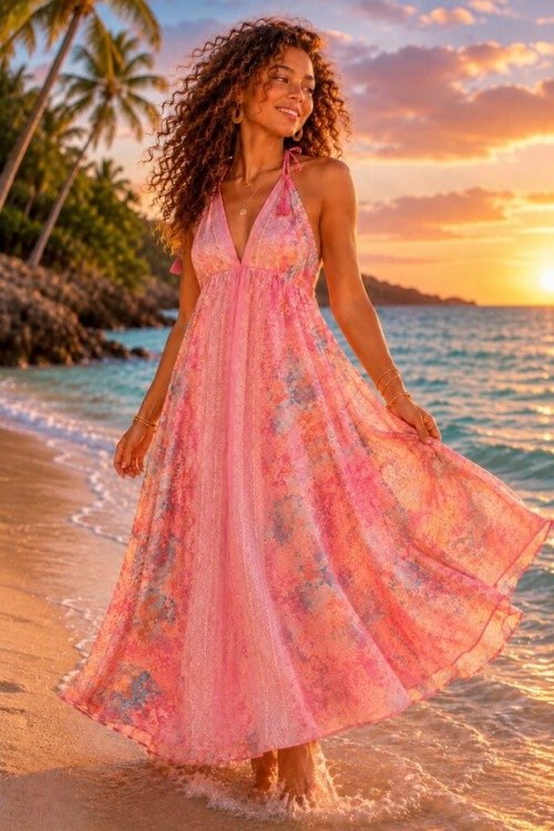 La robe foulard dos nu La plage boheme