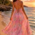 La robe foulard dos nu La plage boheme La robe foulard dos nu La plage boheme