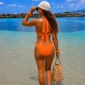 Maillot de bain 2 pièces BB Orange pop L'ESPRIT RIVIERA broderie anglaise