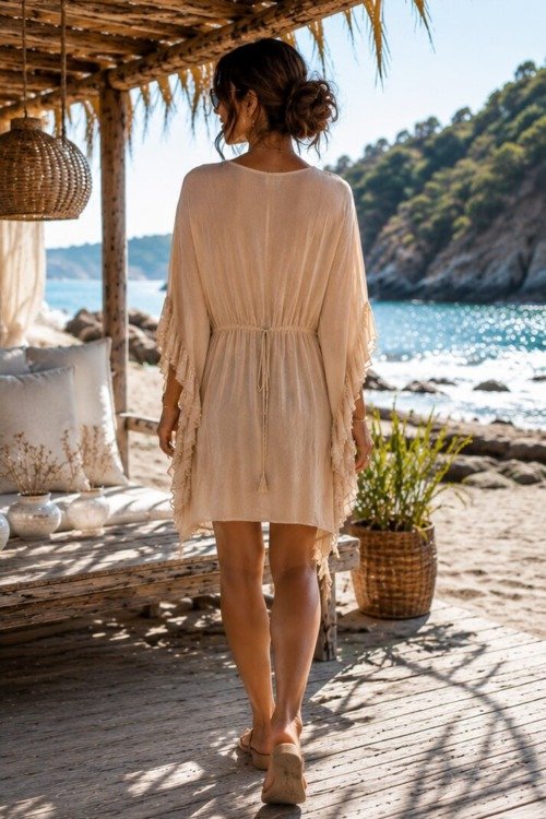 Tunique brodée bohème pour la plage La plage boheme Tunique brodée bohème pour la plage La plage boheme