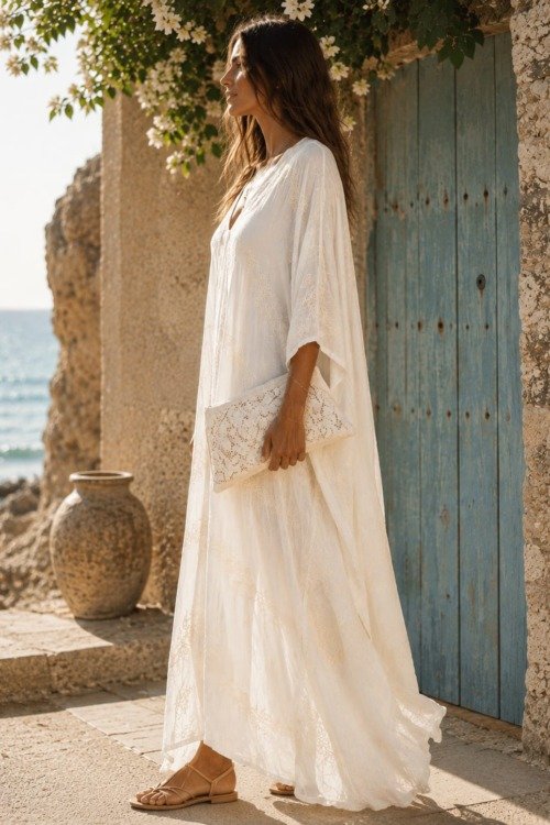 Long kaftan brodé bohème chic Les nouveautés bohème chic Long kaftan brodé bohème chic Les nouveautés bohème chic