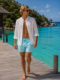 Chemise blanche en lin pour Homme Les nouveautés Chemise Chemise blanche en lin pour Homme Les nouveautés Chemise