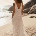 Robe longue brodée bohème chic Les nouveautés Robe longue brodée bohème chic Les nouveautés