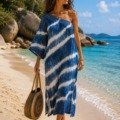 Robe asymétrique tie and dye Pink Planet La plage bohème chic