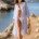 Robe-chemise en coton fines rayures