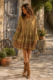 Robe fluide satinée camel Mode Robe